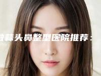 做蒜头鼻整型医院推荐:蒜头鼻整型医院前30佳不踩坑