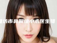 潍坊市鼻翼缩小术医生排行榜十强2025新榜单公布-潍坊市鼻翼缩小术整形医生
