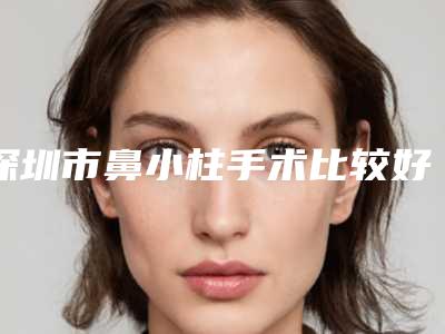 深圳市鼻小柱手术比较好医院(深圳市龙岗中心医院(深圳市第九人民医院)整形美容外科看谁更胜一筹)